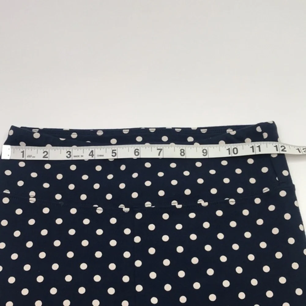 J. CREW Navy Blue & White Polka Dot women’s Leggings Sz XS